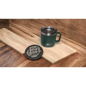 Rise and Grind Slate Coaster