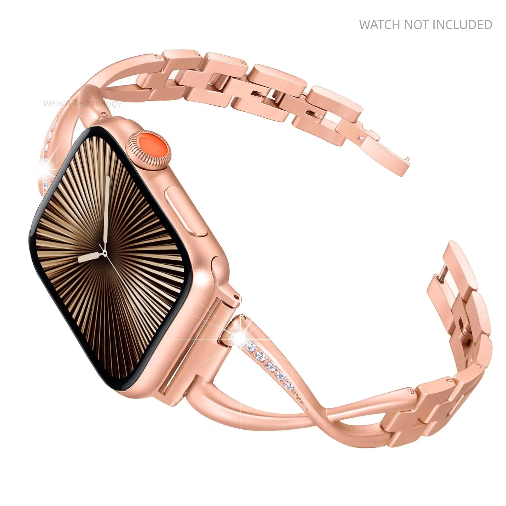 Metal Bracelet Strap, Smartwatch Compatible Bands, Smart Watch Straps, Apple Watch Strap Compatible with 38mm 40mm 41mm 42mm 44mm 45mm Iwatch SE Series 10/9/8/7/6 Women's Jewelry Metal Strap