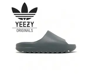 Adidas Yeezy Slide Slate Marine ID2349 Unisex Slippers Outdoor Shoes Flipflop Footwear Comfortable EVA Foam Sole Minimalist Design Tonal Blue Color for Boy - Chef