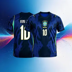10# Vini JR 2026 Brazil National Home Short Sleeve Soccer Jersey Quick-Dry