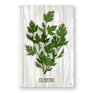 Begin Home Decor C1ROAR465JPWG1 4 x 6 ft. Cilantro on Wood - Illustrative Green Outdoor Area Rug - Rectangle
