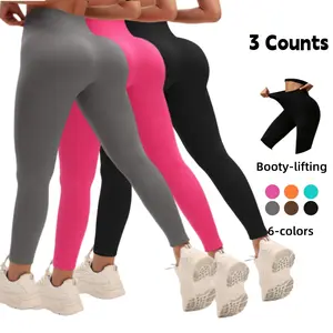 3 pack High Waist Lifting Leggings for Women - Butt Enhancing Yoga Pants, Tummy Control Compression Bottoms for Gym, Yoga, Daily Wear outfit all-day movement sporty casual fashion