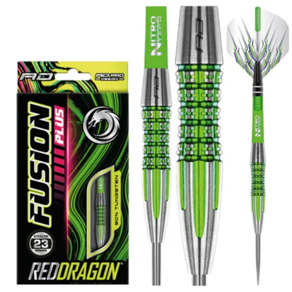 Fusion Plus Steel Darts with Repetitive Grip, Delivering Unrivalled Throw Control by Combining Function and Style