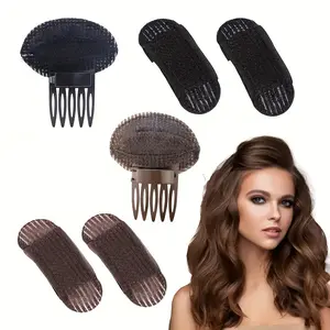 3pcs Set of Invisible Fluffy Hair Clips - Volumizing Hair Roots, DIY Styling, Easy to Use, Solid Color, Cute Oblong Shape - Perfect for Women's Daily Hair Care and Styling Needs