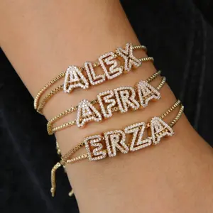 Custom Name Bracelet 18k Gold Plated Personalized Jewelry  Unique Name Bracelets for Women