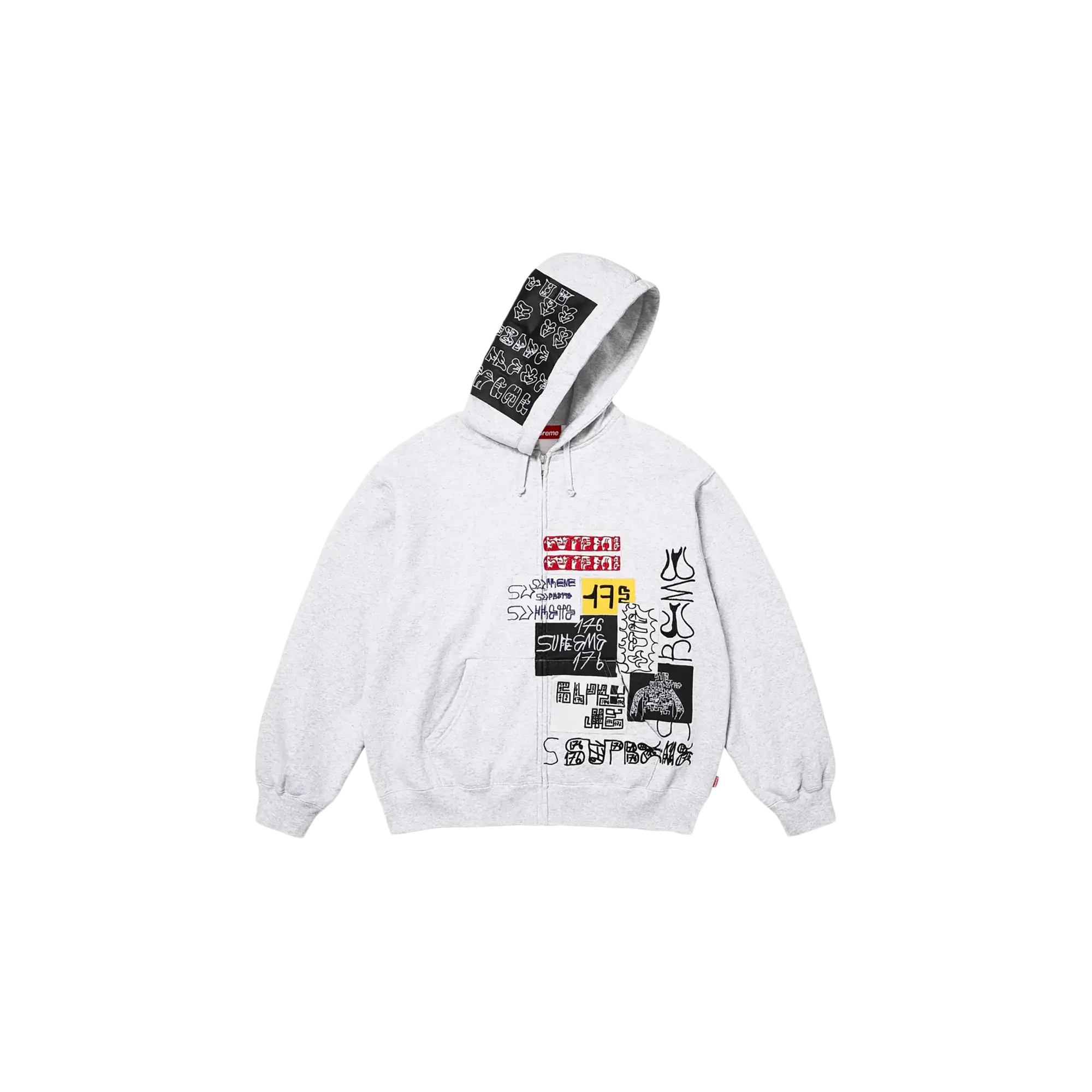 176 Zip Up Hooded Sweatshirt "Heather Grey" SU27003