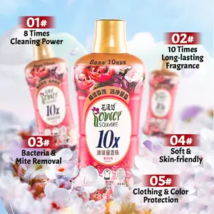 Flower Square Liquid Laundry Scent Booster Beads, Scented Laundry, Soothing Honey Blossom Scent, Formulated to Release Fragrance Over Time, 10x Long-Lasting Fragrance & 8x Cleaning Power, 3-Pack Trial Size (25g each), Travel Laundry Detergent Additive