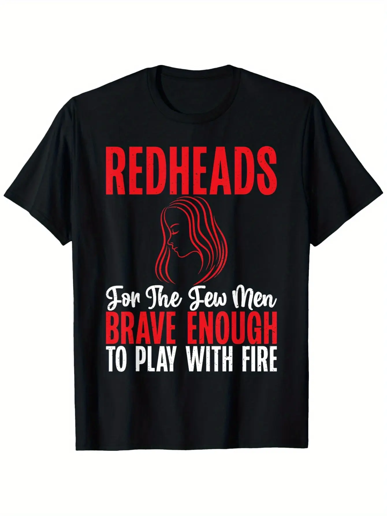 Fire Redhead T-Shirt for Redheads - A Comfortable unisex soft cotton short sleeve t shirt, vintage graphic casual tee for men women teens, perfect birthday holiday gift for camping travel gym daily street casual wear