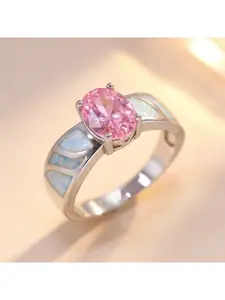 Red Zirconia & Fire Opal Fashion Wedding Rings for Women Trendy Bijoux 2026 Jewelry Anillos Pareja Regalos Para Couples Gift