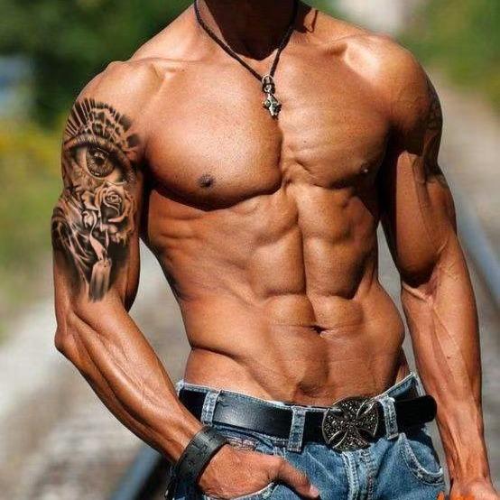 76 Sheets Large Black Temporary Tattoo Stickers, Forearm Design, Including Tribal Wolf, Tiger, Lion, Skull, Halloween Temporary Fake Tattoo Stickers, 12 Fake Tattoo Big Stickers for Arms, Chest and Shoulders for Men or Women, 64 Tiny Black Tattoo Stickers