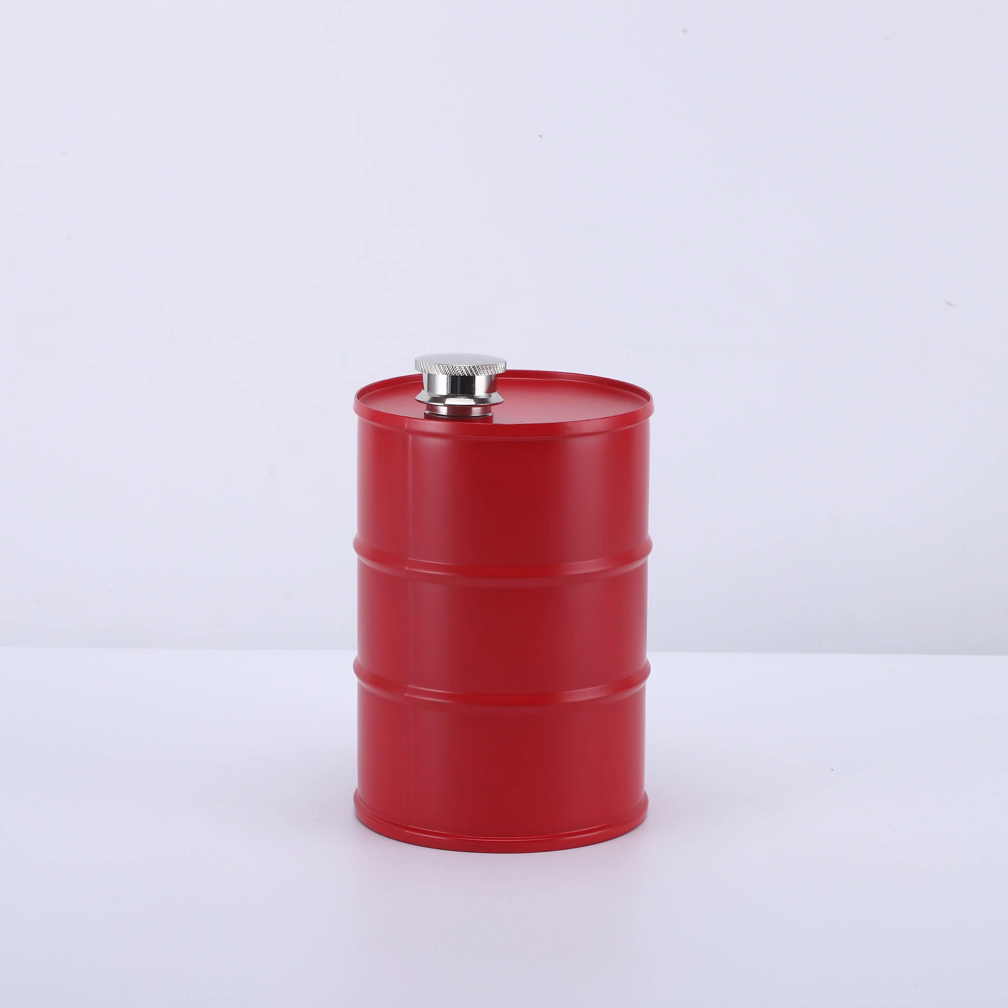 [Outdoor Portable Flask] 1pc Outdoor Creative Portable Flask 304 Stainless Steel Cylinder Gasoline Barrel Flask