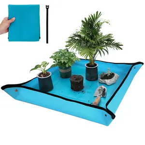 #SpringGlowUp WORKPRO Repotting Mat for Indoor Plant Transplanting and Mess Control, 39.5" X 31.5" Thickened Waterproof Potting Mat, Square Planting Tray, Gardening Gifts for Plant Lovers