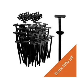 50Pcs Nylon Universal Cable Tie Buckle, Heavy Duty Self-Locking Nylon Zip Ties Holder, Multipurpose Plastic Cable Ties Tool for Car Daily Repair