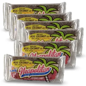 Atkinson’s Neapolitan Chewy Coconut Bars – 1.65 oz Bars, Pack of 6 | Nostalgic Triple-Layer Candy