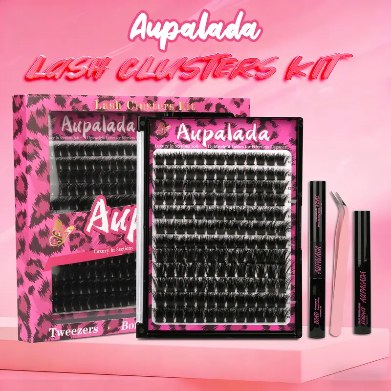 Wispy Manga Lash Clusters Kit - Invisible Band Cosmetic, Soft Natural Clusters, Waterproof Customizable At-Home DIY Personal Lashes Makeup Tool #BackToSchool,familyfun