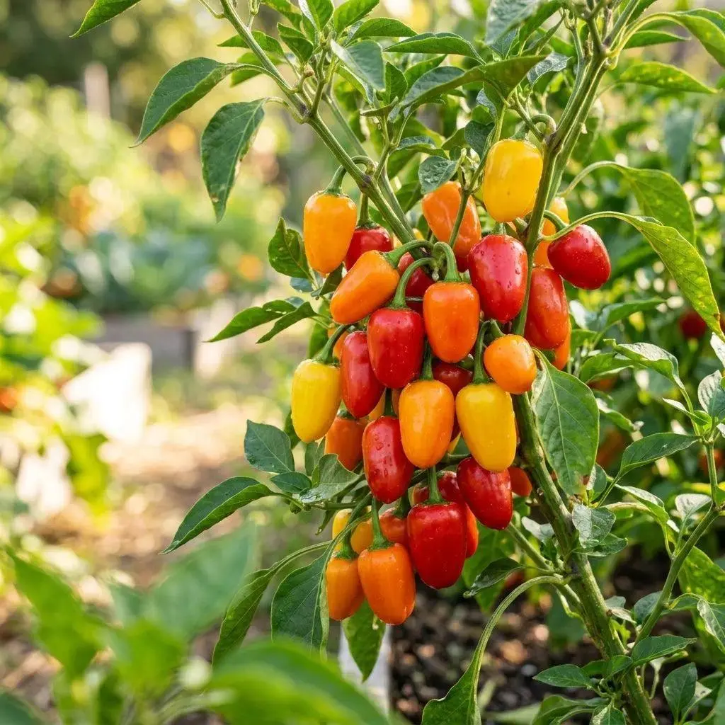 50 Mini Sweet Pepper Seeds Packet - Plant-Ready Colorful Snack Peppers for Home Growers, Home Garden Planting