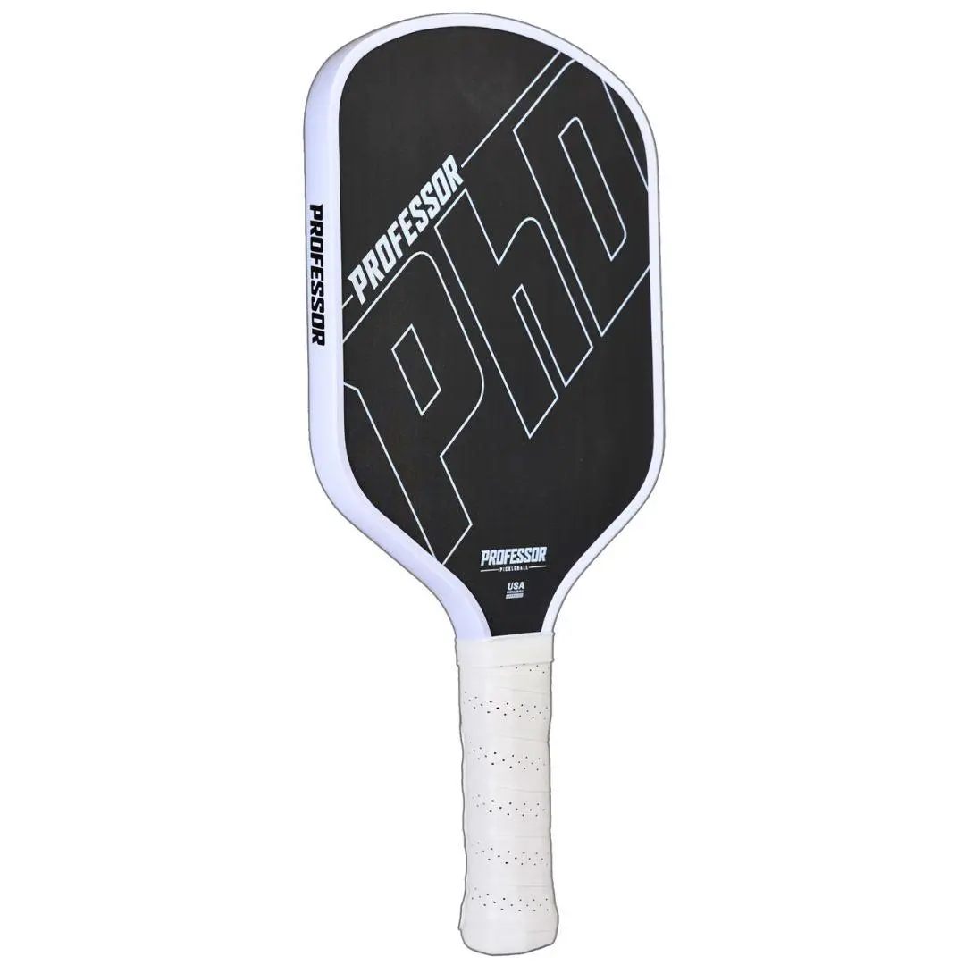 Raw Carbon Fiber Pickleball Paddle - Elongated 16mm Performance Model with a Balanced Grip for High Spin & Tournament Play, Pickle Ball, Unisex, Accurate Control, Best Performing, Longer Handle
