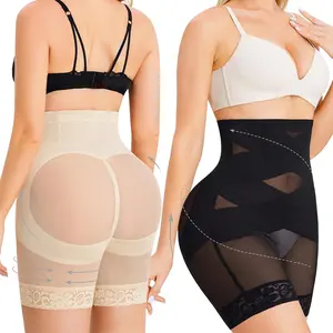 Women Tummy Control Underwear, Compression Shorts, High Waist Butt Lifting Body Shaper Underwear Seamless Butt Lifting Lace Panties Thigh Slimmer Panty Girdle Shapewear