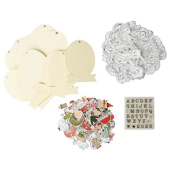 Crafts & Sewing Kingston Crafts Holiday Paper Doll Ornament Kit - Set of 20