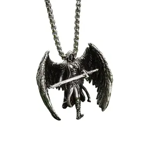 Archangel Saint Michael Cross Pendant Necklace for Men and Women Exquisite Design Symbolizes Strength and Protection New Product of the Year