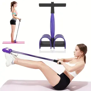 6 Tube Elastic Yoga Resistance Band - Multifunctional Latex Tension Rope, Pedal Pull Resistance Band, Natural Latex Tension Rope Gym Equipment for Abdominal, Waist, Arms, Leg Stretching, Suitable for Halloween and Christmas Gifts