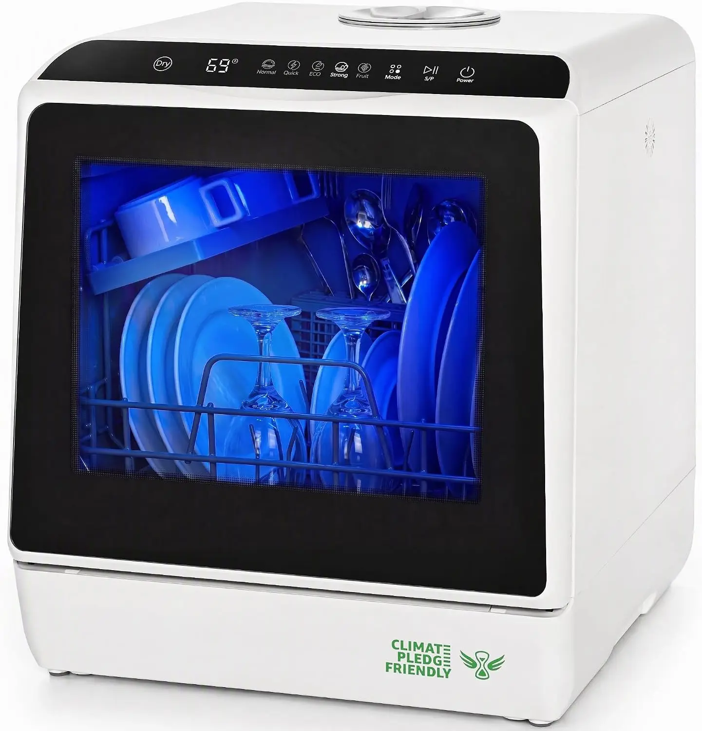 Countertop Dishwasher Portable, 6 Programs with 40 dB, No Hookup