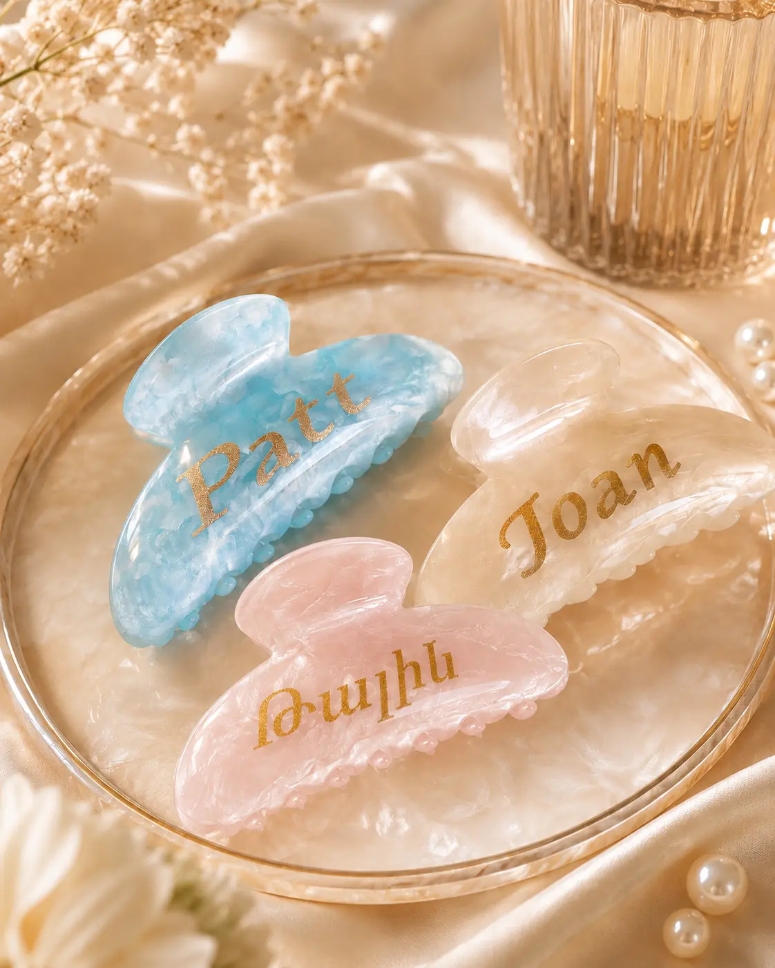 customized hair claw clip