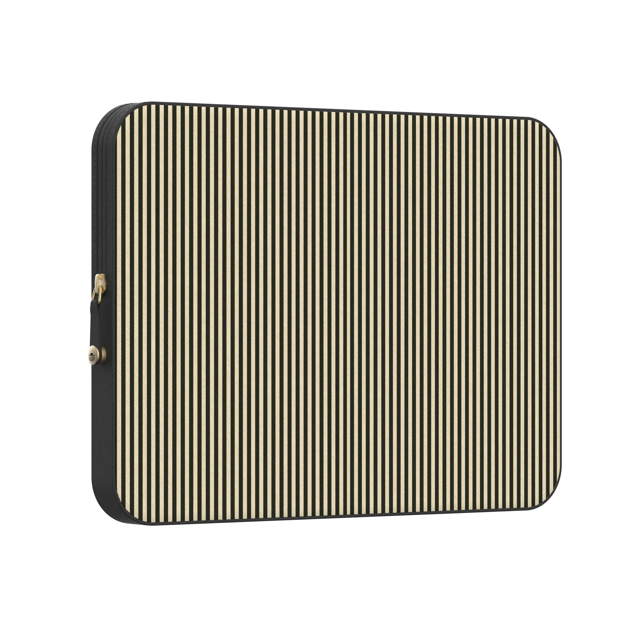 Stripes and the City | Black Pinstripes Laptop Case
