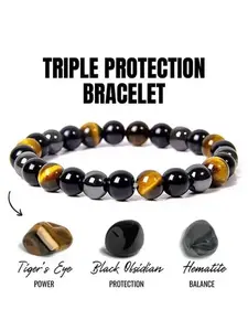 Crystal Bracelet Stackable Elastic Rope, Healing Crystal Bracelet, Good Luck Protection Jewelry, Daily Spiritual Self-Care Gift, Fashion Versatile Design, Gift for Friends