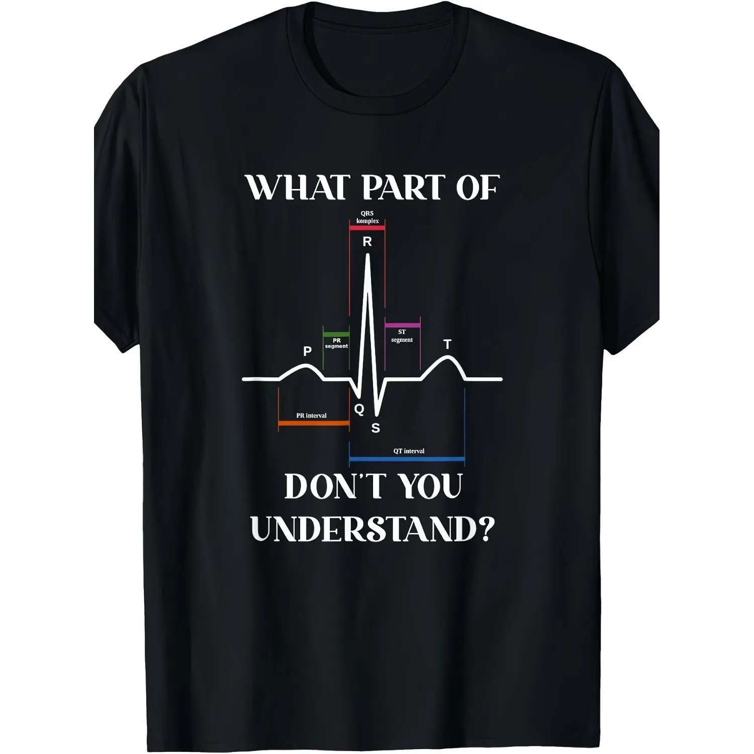 Cool EKG Cardiac Graphic T-Shirt for Men Funny Medical Gift