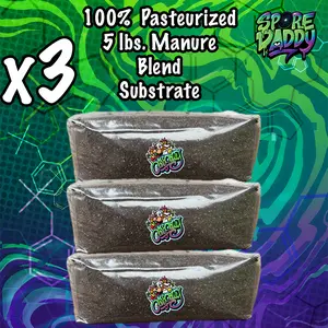 Ms. Cow Patty's Manure Blend Pasteurized Mushroom Substrate | 5 lbs | 3 pack