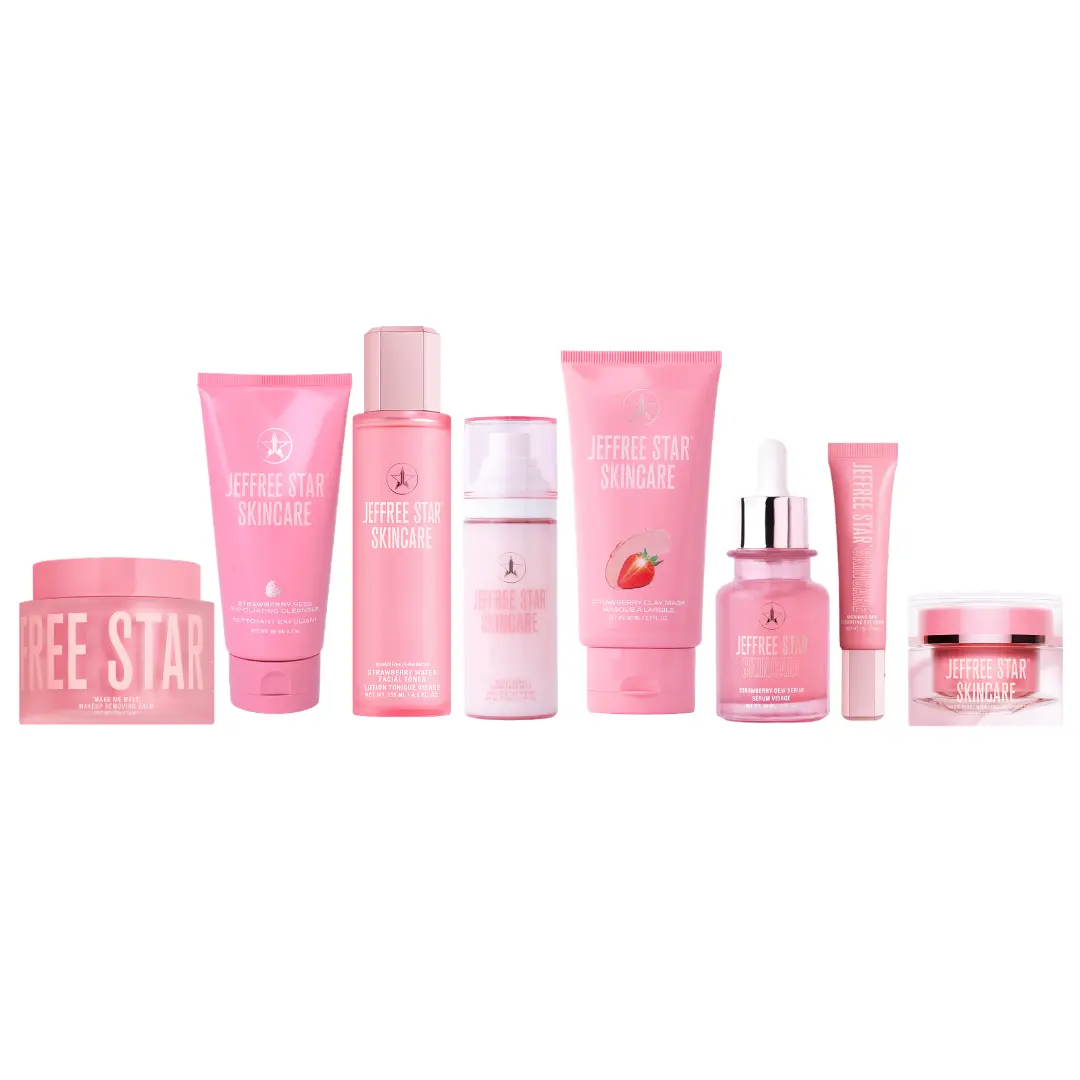 Ultimate Strawberry Skincare Bundle - Includes 8 Strawberry Products in the Jeffree Star Skincare Line