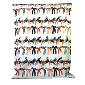 Posey & Post Co. “Bows” Holiday Poly Mailer Pack of 10 | Aesthetic Shipping Bags, Cute Small Business Packaging, Pretty Christmas Mailers