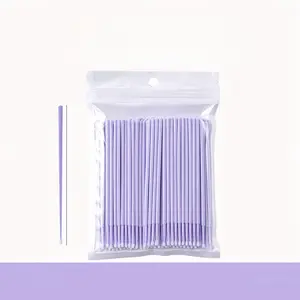 100pcs Disposable Multi-Functional Mini Cotton Swabs Set for Eyelash Extension Nail Makeup Microblading Precision Beauty Face Makeup Ideal for Beauty Salons and Home Use Multicolor Soft Cottonbud