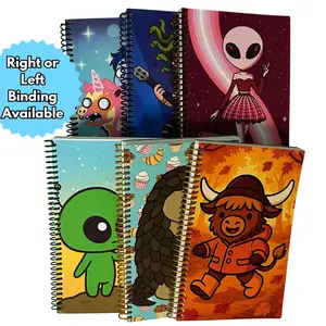 Spiral Notebook 6 Book Bundle Premium 8.5 x 5.5 in Doodle Break Pages Included | Soft Cover Journal for Writing & Creativity 100 Premium Pages & 4 Thick Doodle Pages - Perfect for Kids & College Students -  Ideal Gift for All Ages