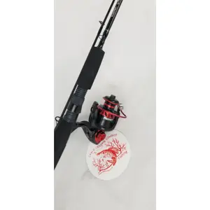 Cam's 6'0  (8+1) BB Black & Red "War Horse" Magic Stik Rod & Reel Combo