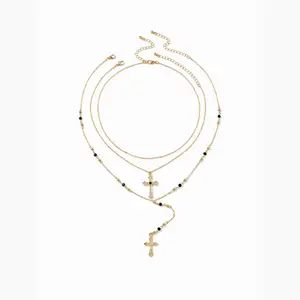 Cider CROSS LAYERED NECKLACE