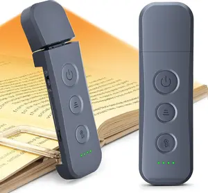 Glocusent 12 LED Book Light, Reading Lights for Books in Bed with 5 Colors & 5 Brightness, Portable Clip on Reading Light, USB-C Rechargeable for 200H with Travel Lock, Perfect Gifts for Book Lovers