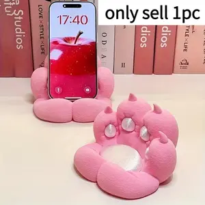 3D Printed Cat Paw Stand, Unique Design for Stability, Practical Phone & Tablet Holder, Cute Desk Decor, Ideal for Dorms & Beds