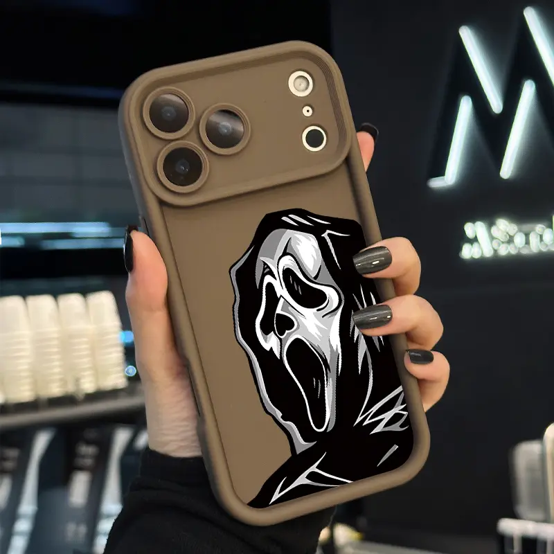 The Reaper Phone Case for iPhone 17 Air 16 15 16e 14 13 12 11 Pro Max Plus X XS Candy Cane Christmas Patterned Soft TPU Rugged Cover with Full Camera Lens Protection