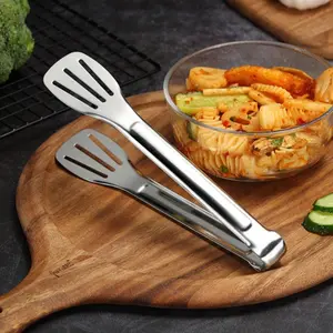 Stainless Steel Non-Stick BBQ Tongs, Barbecue Utensils Ideal for Serving & Buffets, Durable Grilling Tools Kitchen Tool for Frying & Grilling, Perfect for Outdoor Events