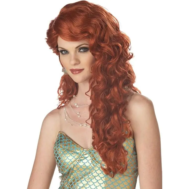 Auburn Red Little Mermaid Costume Wig