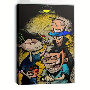 1pc, Framed, Ed. Edd n Eddy Anime Poster Theme Canvas wall art. Ideal for Birthday, Housewarming, Christmas Gifts. Suitable for Living Room, Bedroom, Office Decor.
