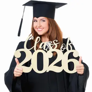 2026 Graduation Decoration, Wooden Signage for Class of 2026, Wood Photo Booth Props, Graduation Party Supplies, Party Event Props