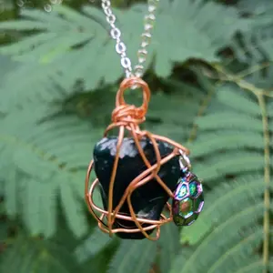 Sacred Grounding | Snowflake Obsidian Turtle Talisman Necklace