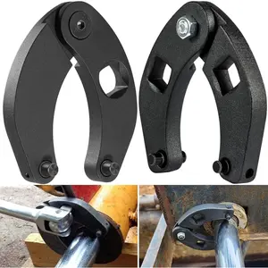 2 pcs Adjustable Gland Nut Wrench Set 1266 & 7463 Universal Hydraulic Cylinder Spanner Wrench Adjustable, Remove & Install Gland Nuts For Most Farm and Construction Equipment