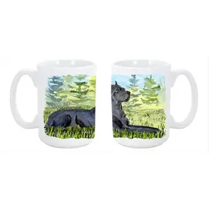 212 MAIN Cane Corso Painted Ceramic Coffee Mug - 15oz Reusable Cup, Microwave-Safe, Dishwasher-Washable Kitchen Drinkware for Coffee, Tea
