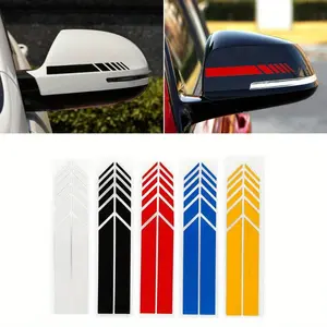 2pcs Striped rearview mirror car sticker, reflective sticker, scratch blocking car sticker, Universal car sticker