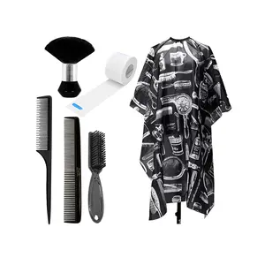 Professional Hairdressing Salon Cape, Combs, Barber Brush, Neck Strip – Home & Salon Haircut Styling Tools Kit, Barber Set, Hair Cutting Accessories