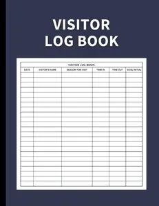 Visitor Log Book: Guest Sign In and Sign Out Register for Offices and Businesses: Tracking 3000 Entries with Ease (Midnight Blue)